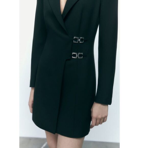 NWT Zara Side Buckle Blazer Dress - Picture 8 of 13